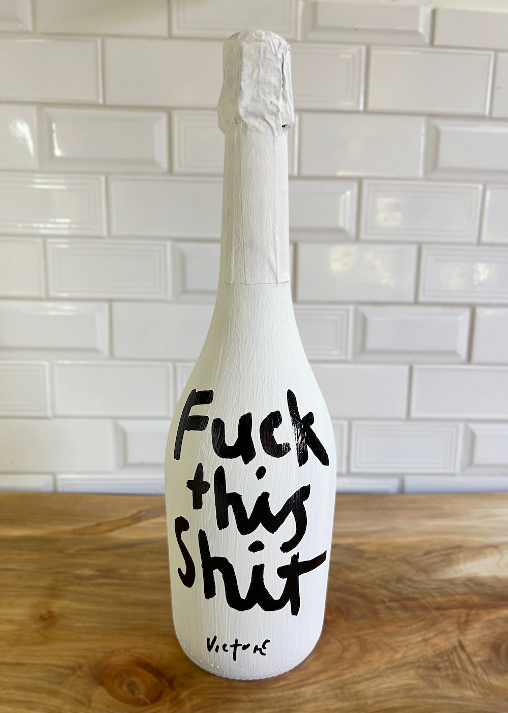 Fuck Champagne Bottle — front