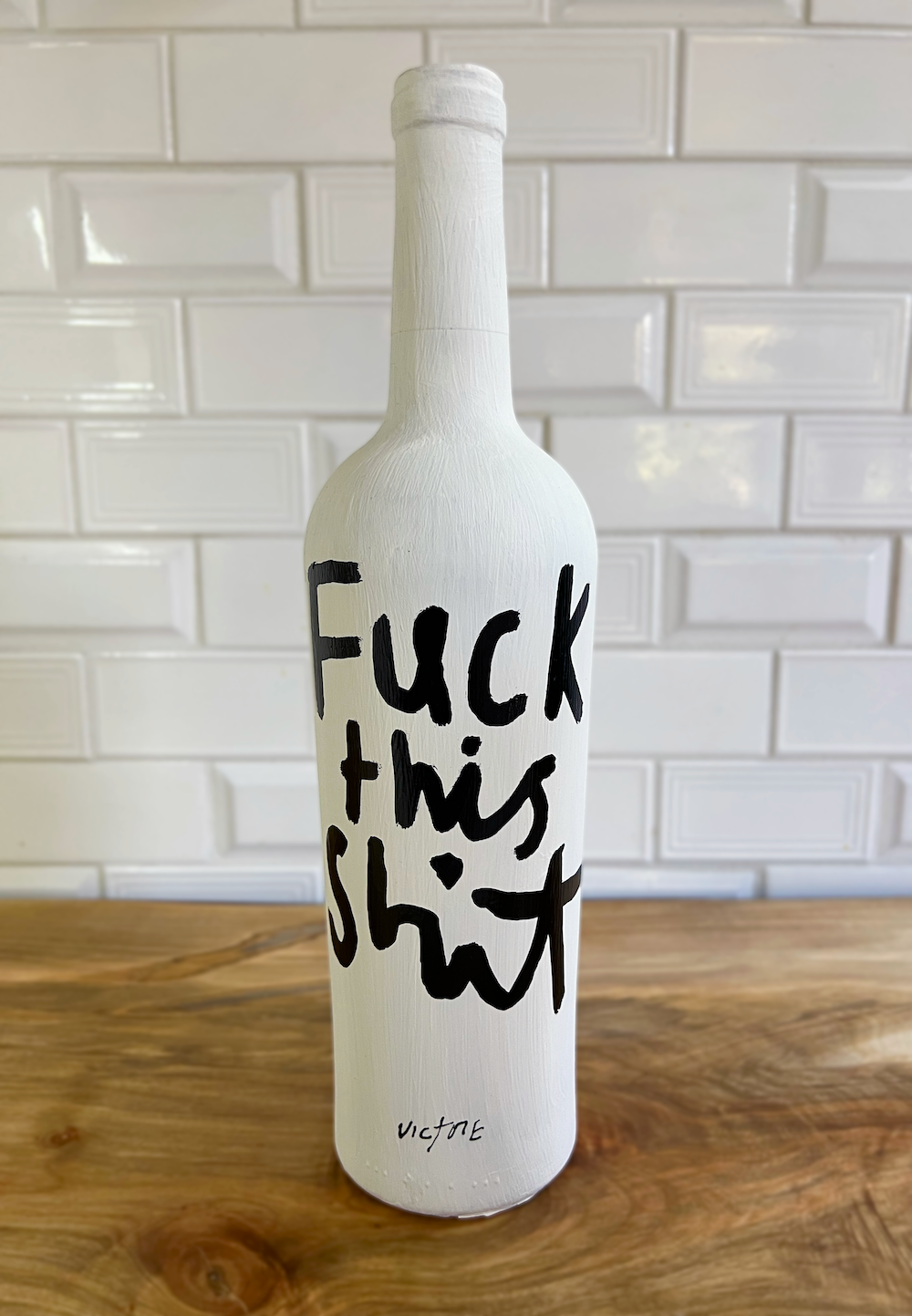 Fuck Wine Bottle — front